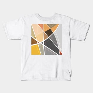 "Untitled" - Colorful Tonal Abstract Shapes Colored In Digital Artwork Kids T-Shirt